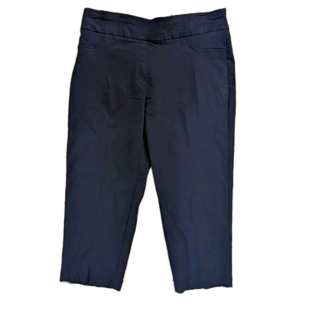 Ruby Rd Pants Womens 22W Short Navy Stretch Pull On Dress Pants NWT